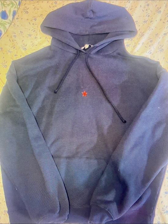 Tops - Women’s Navy Hoodie with Red Star Embroidery